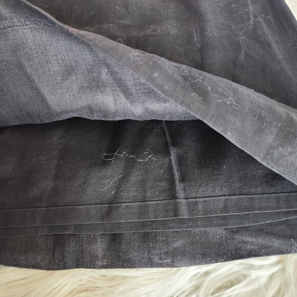 LOFT 100% Linen Dress Snake Print Sleeveless Shift Drop Waist Color Block Sz 6 P - Picture 9 of 11